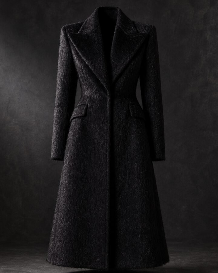 Ebony Mohair Couture Coat