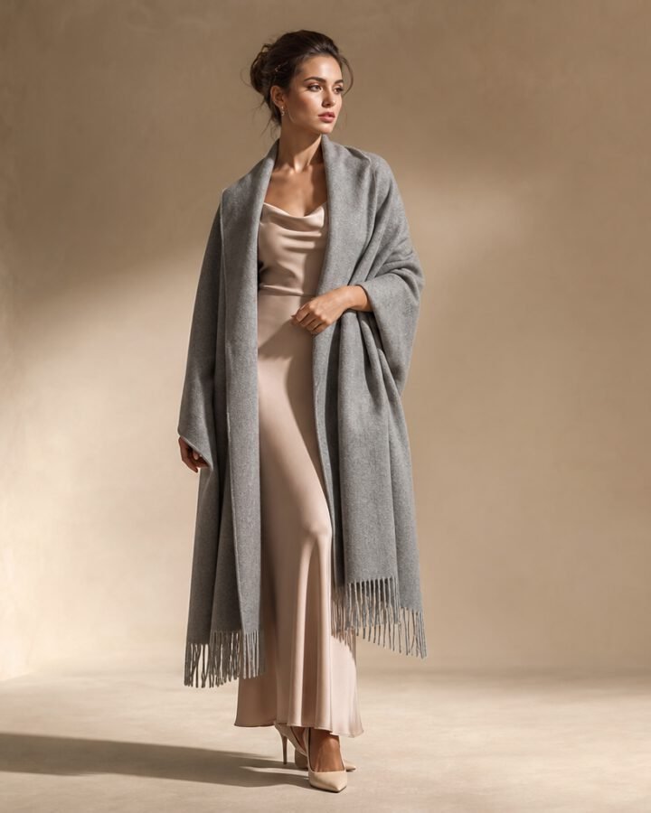 Fog Cashmere Wrap Shawl Coat