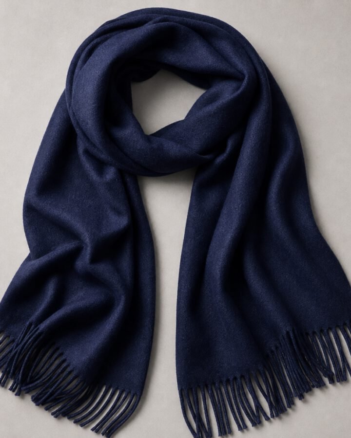 Navy Cashmere Scarf