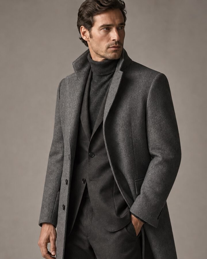 Pewter Wool Topcoat