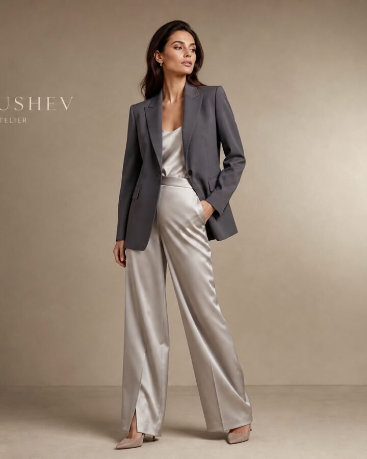 Slate Crepe Blazer