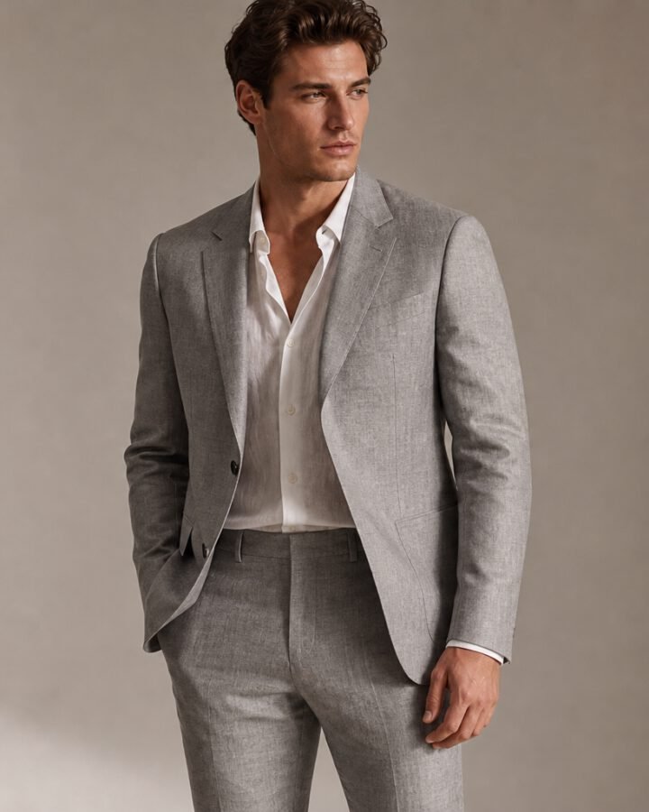Steel Linen Summer Suit