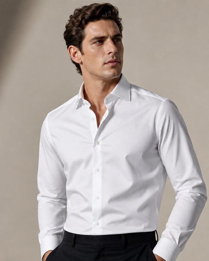 White Cotton Dress Shirt